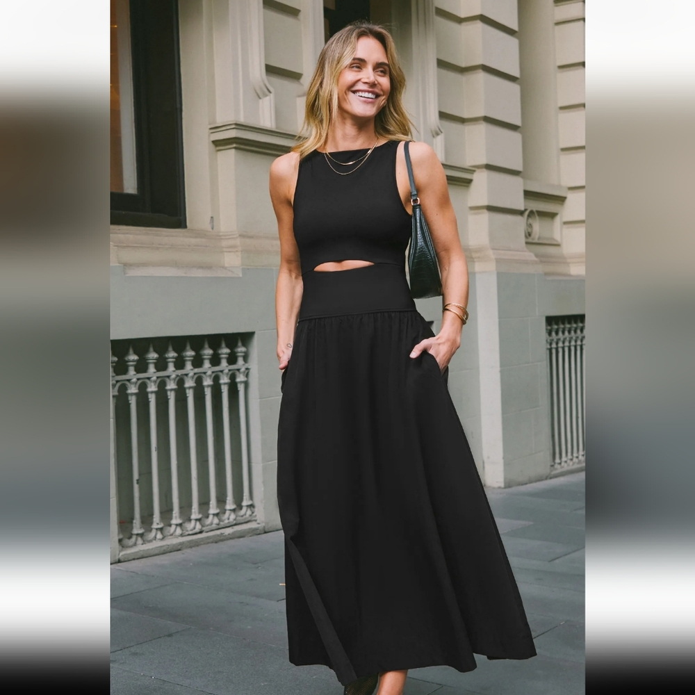 NWT Cupshe Small Black Maxi Dress
